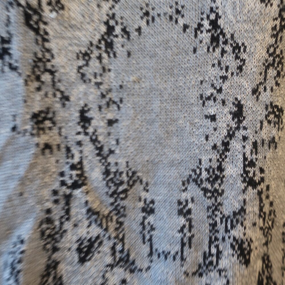 Womens Monrow Gray Black Cotton Python Print Swea… - image 4